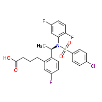 2-[(1R)-1-[[(4-chlorophenyl)sulfonyl](2,5-difluorophenyl)amino]ethyl]-5-fluoroBenzenebutanoic acid